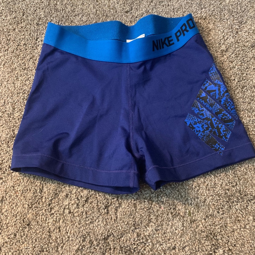 Blue Nike Pro Shorts, Size M
